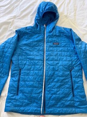 Patagonia Nano Blue Quilted Hooded Jacket Men’s XL